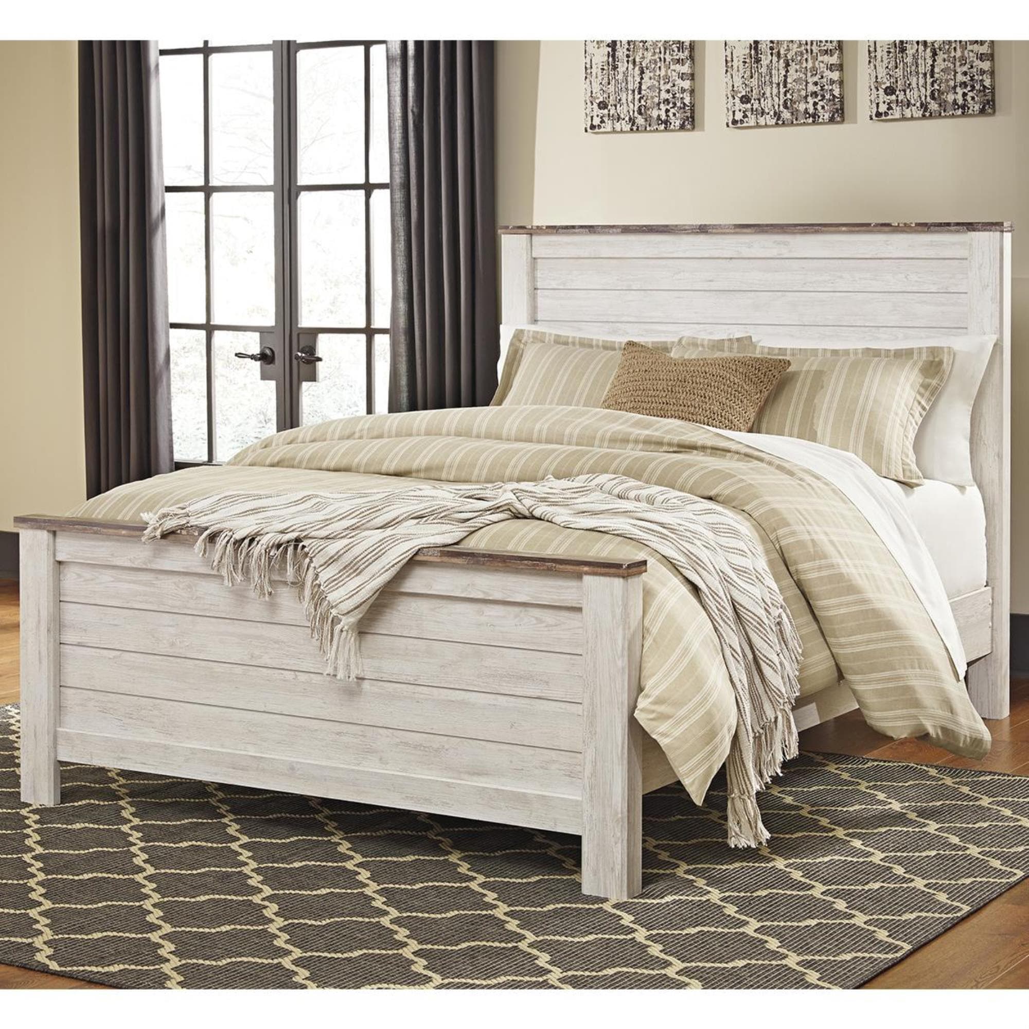 Delta Children Full Size Wood Bed Rail - Rustic Whitewash