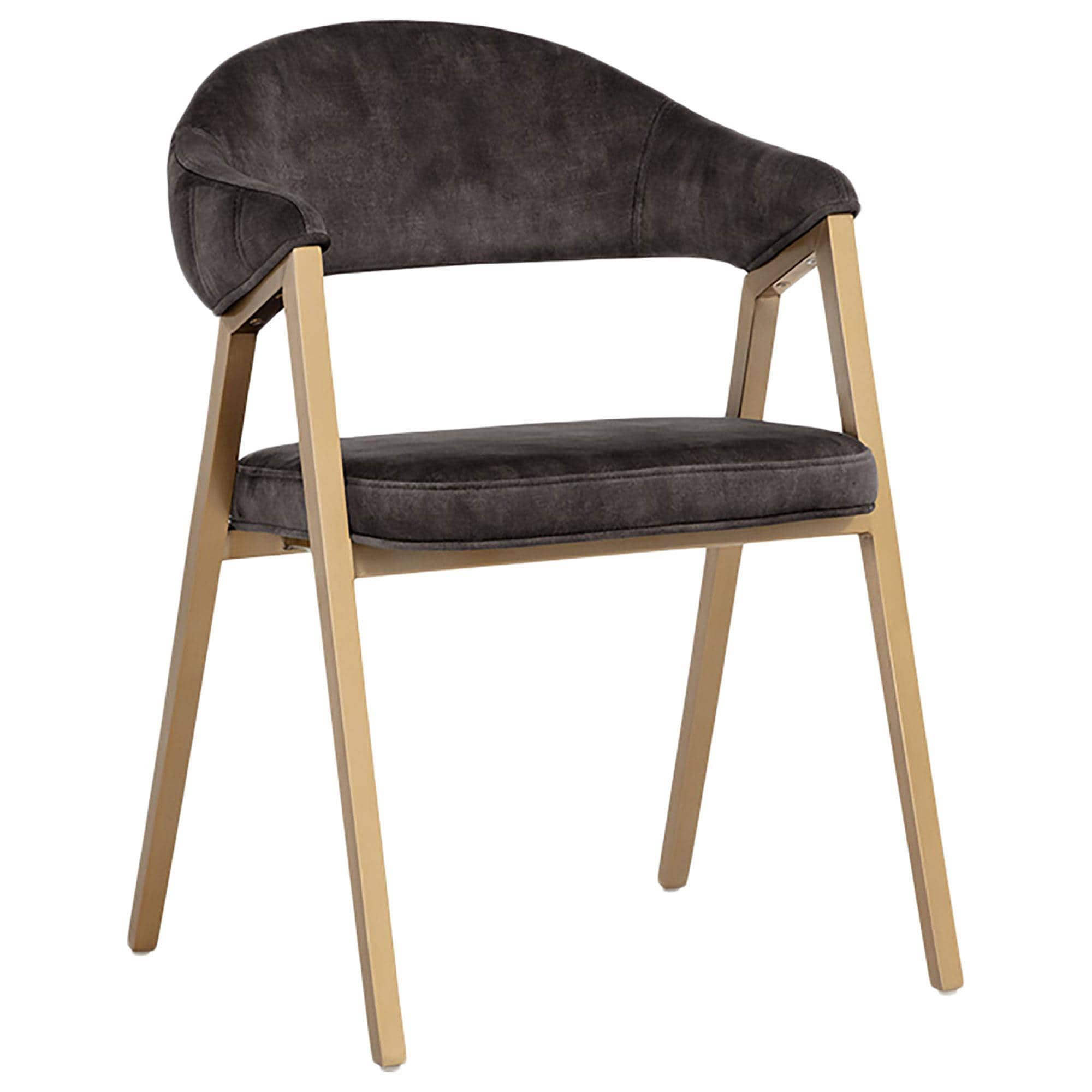 37B Burgos Dining Chair with Polyester Nano Shitake Cushions Shop NFM