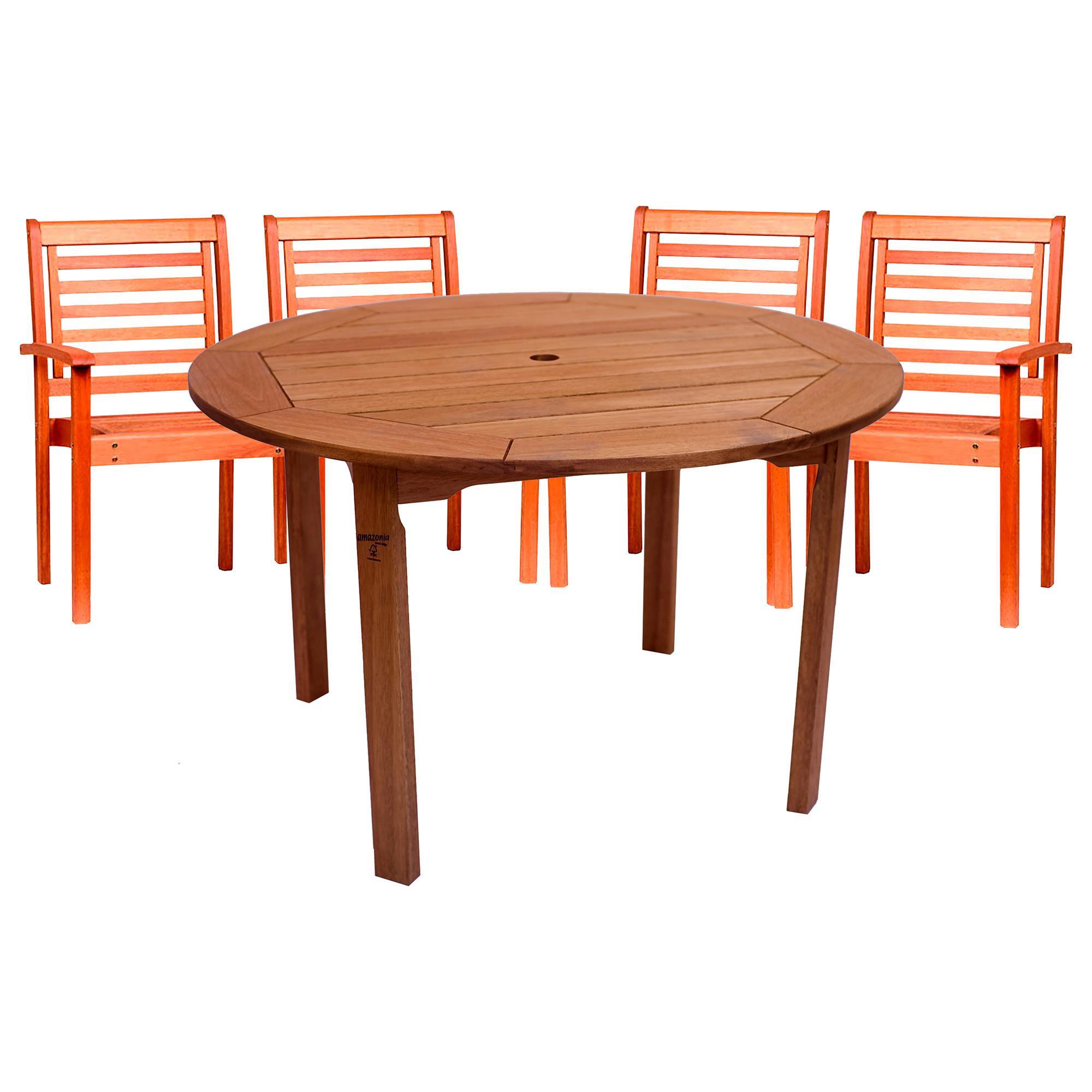 amazonia milano round outdoor dining table