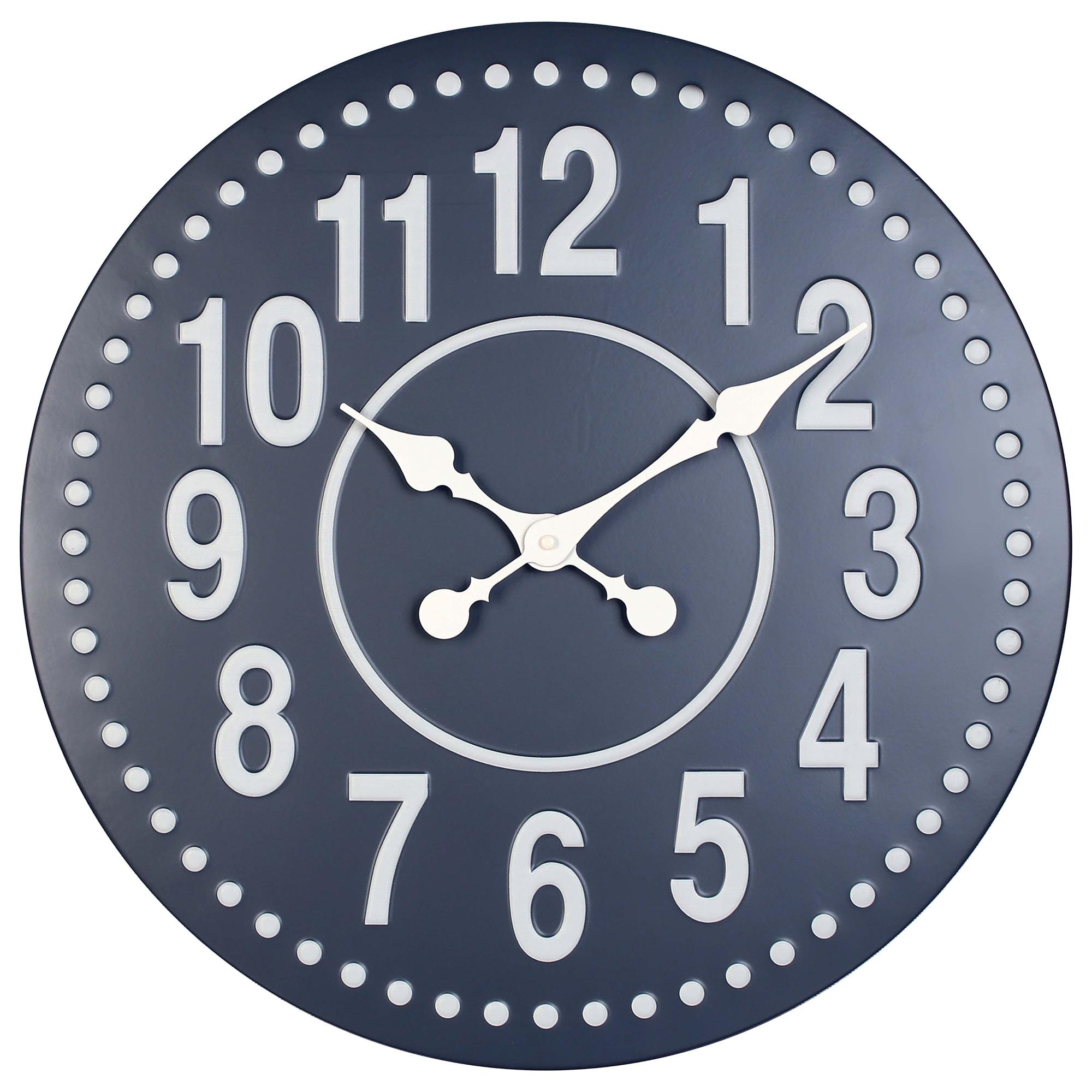 Infinity Instruments 20 Round Wall Clock In Gunmetal Grey And