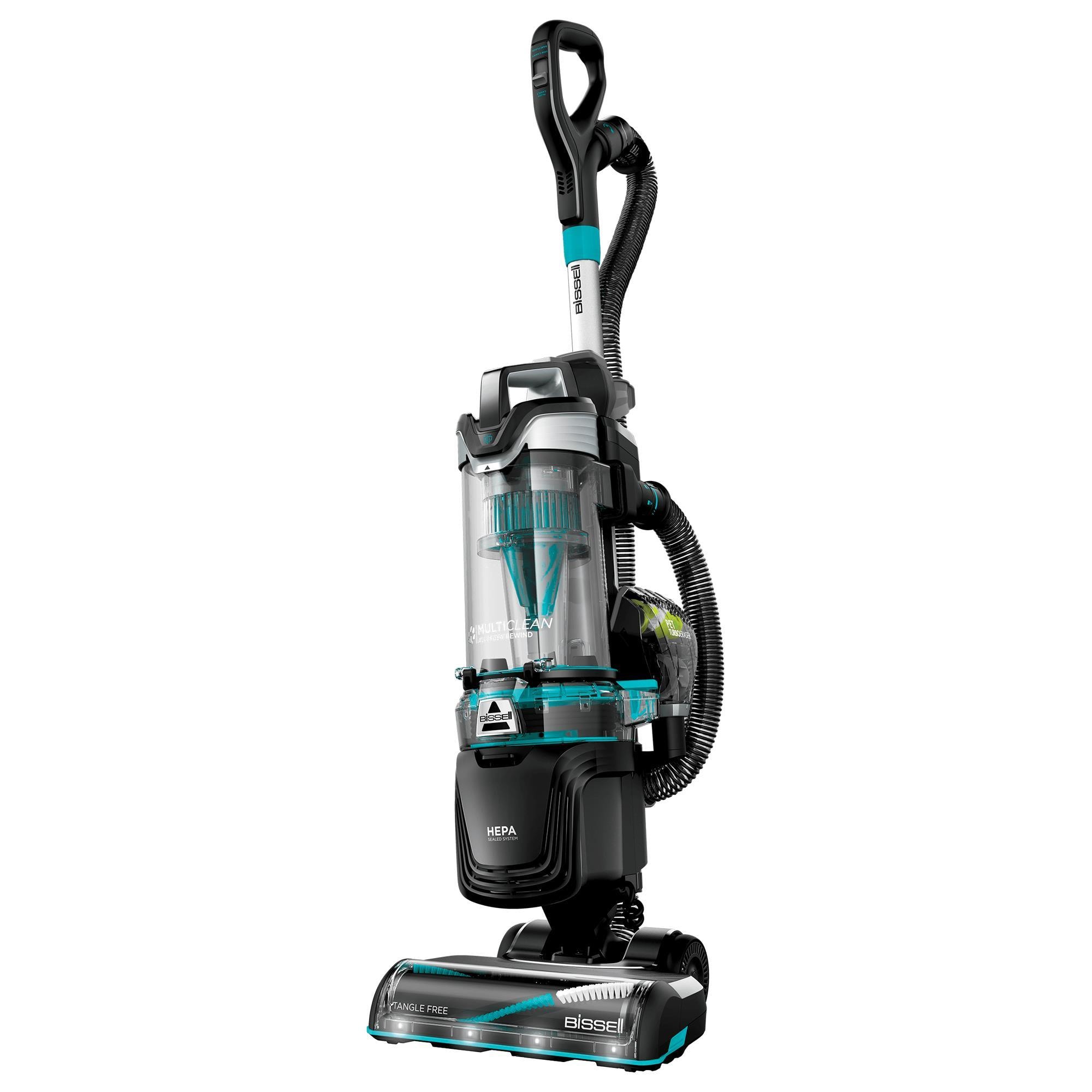 Bissell Allergen Pet Rewind Upright Vacuum in Black and Blue | NFM