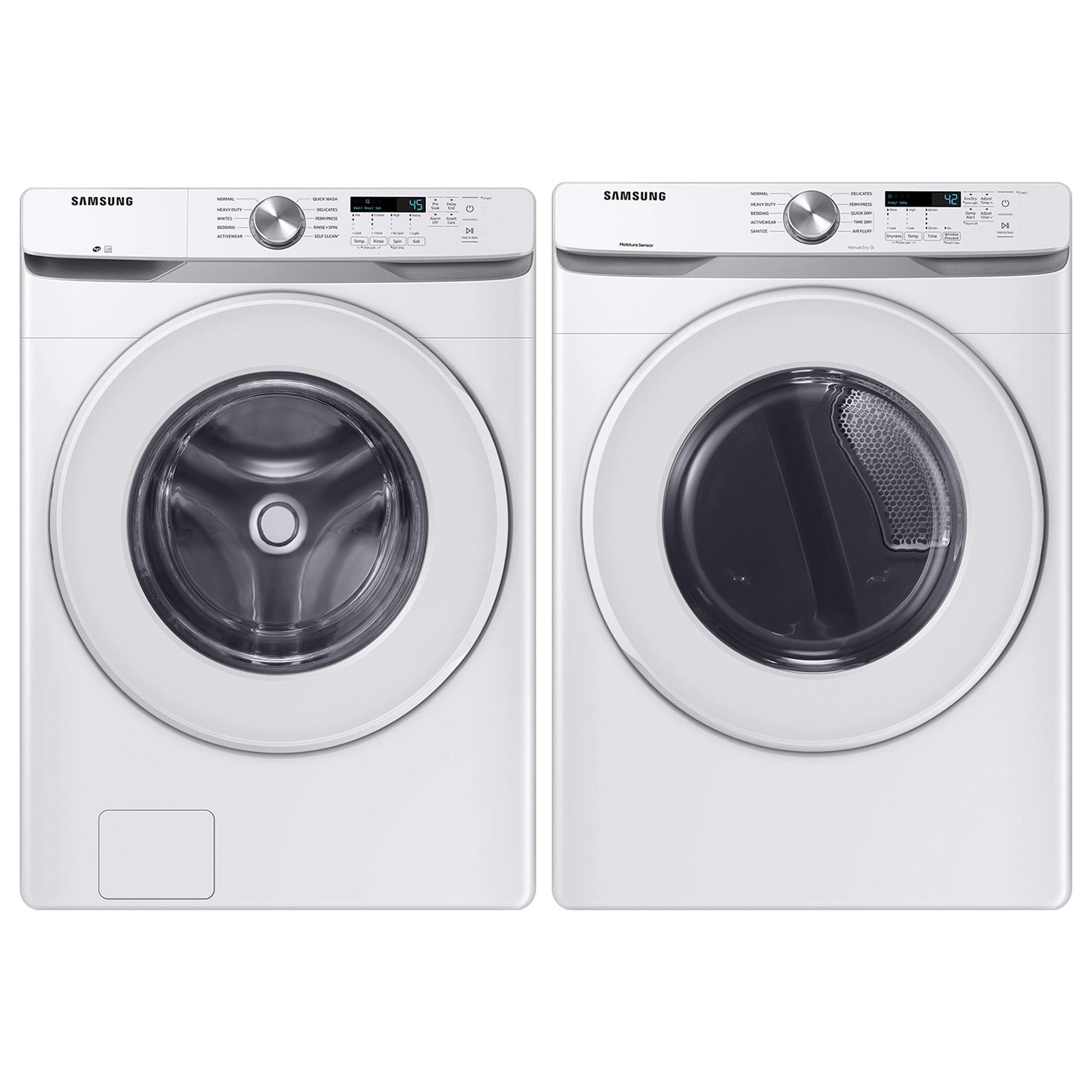 Samsung 4.5 Cu. Ft. Front Load Washer and 7.5 Cu. Ft. Electric Dryer ...