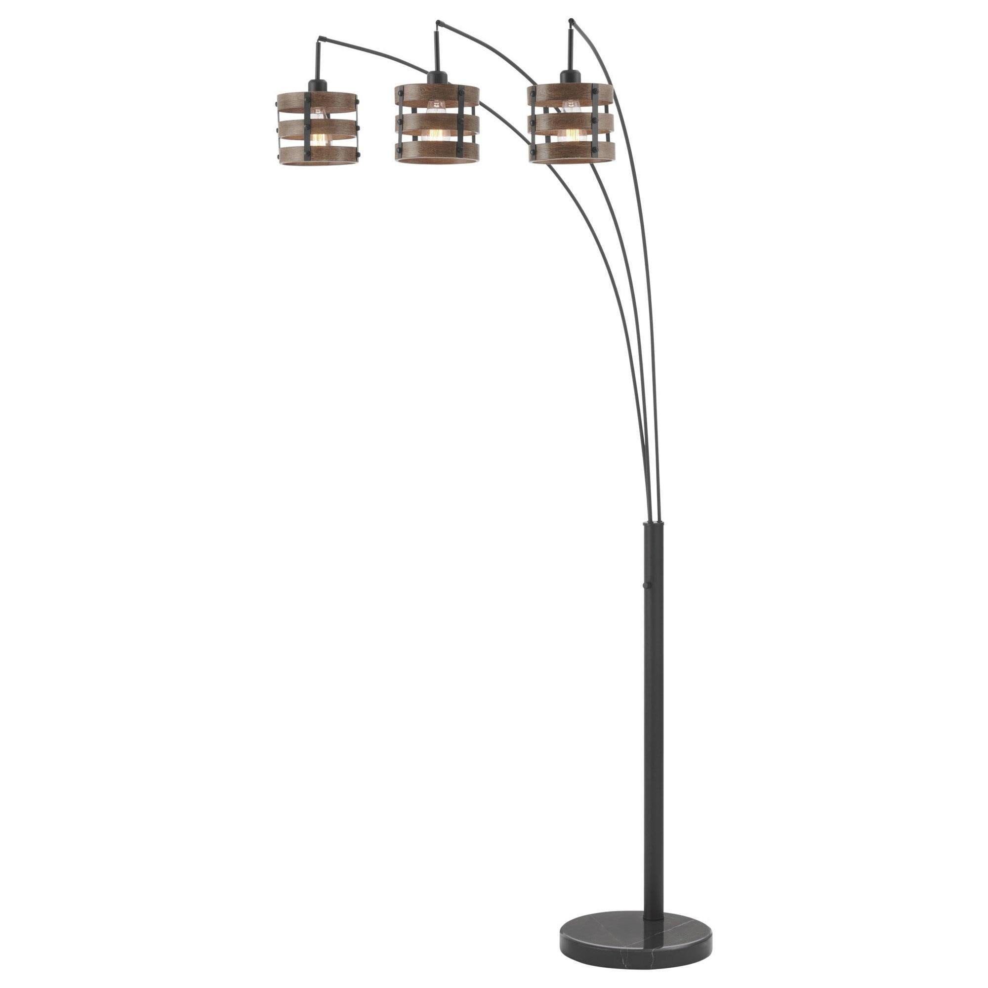 Lite Source Balta 3-Light Floor Lamp in Black | NFM