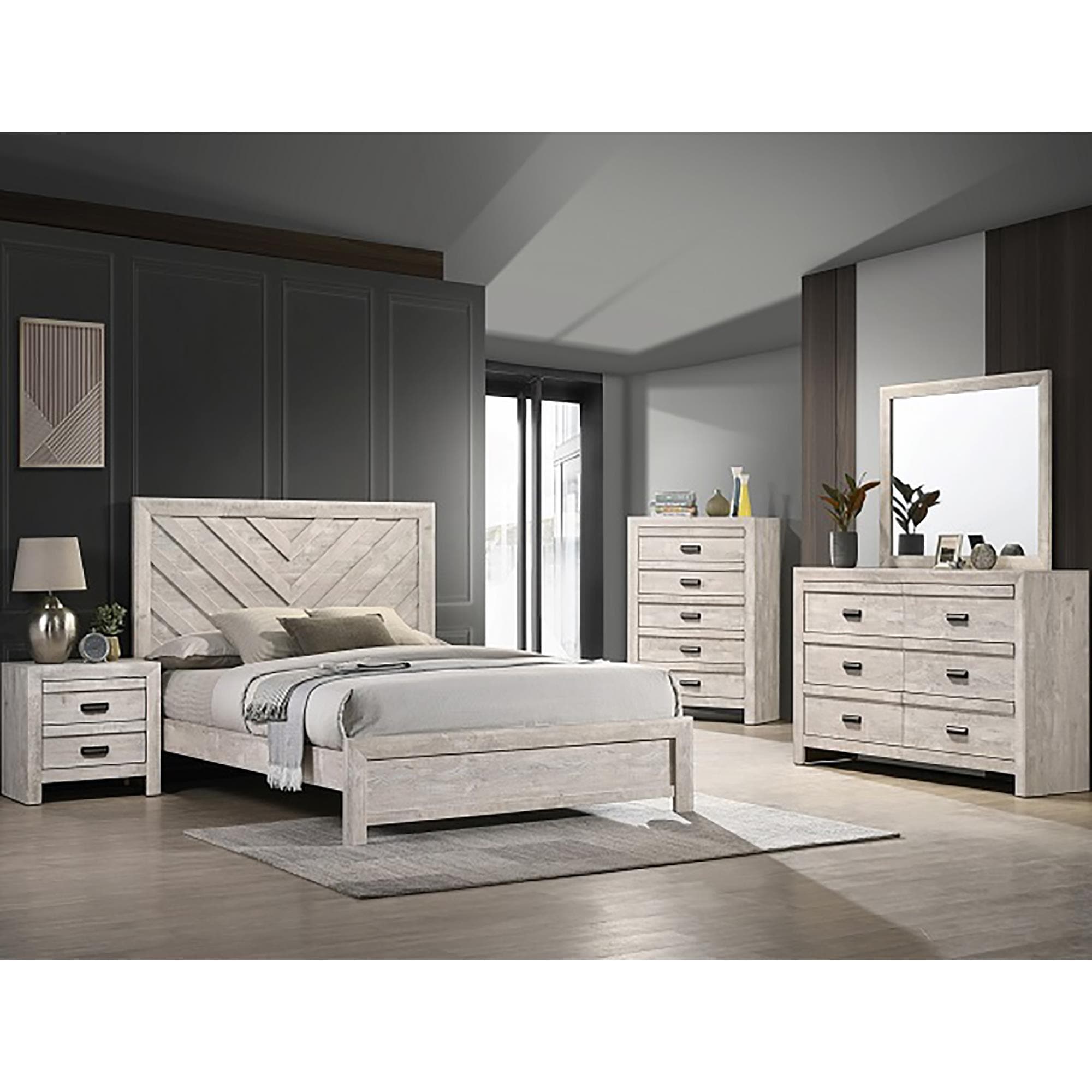 Claremont Valor 2-Drawer Nightstand in Light Gray | Shop NFM