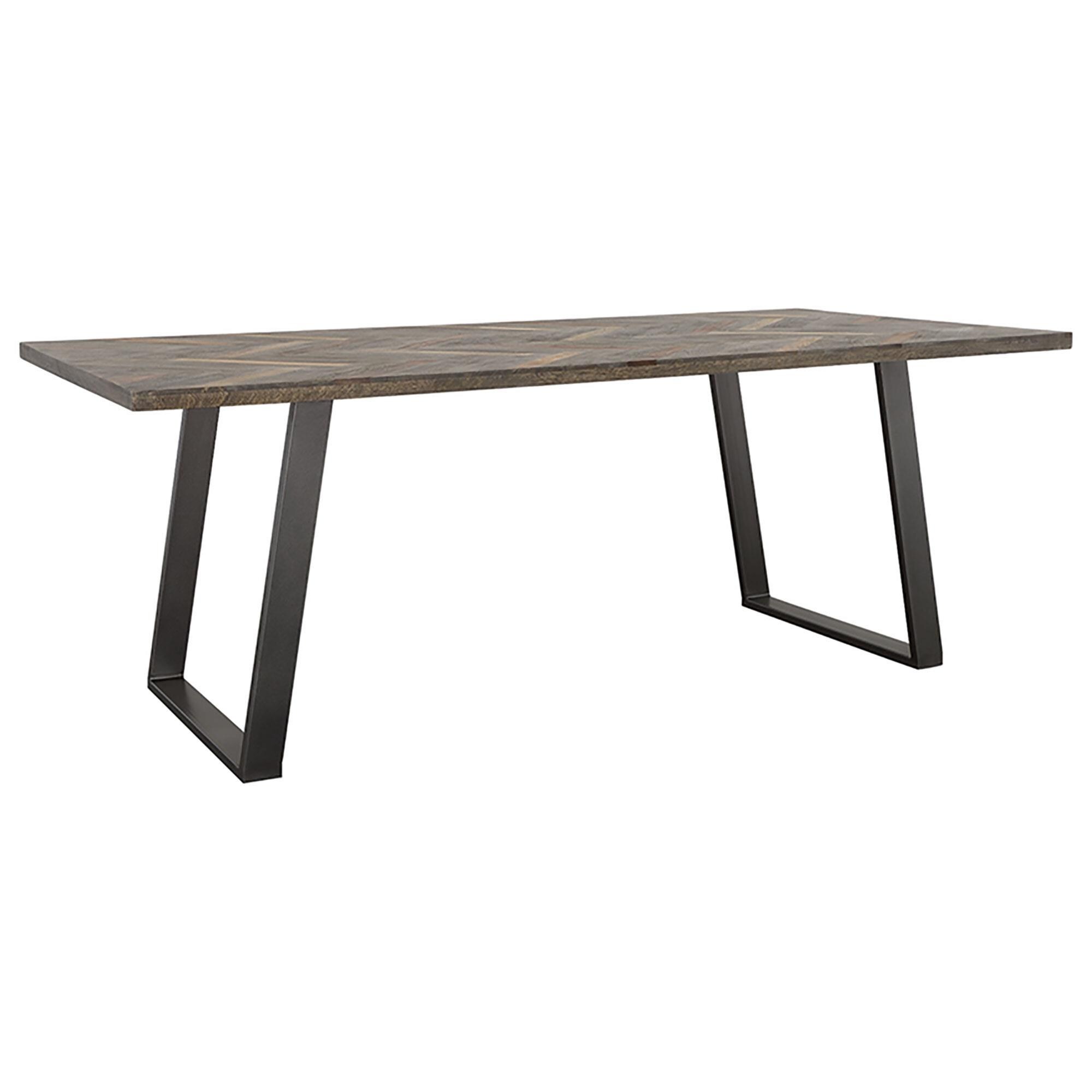 Pacific Landing Misty Dining Table in Grey Sheesham and Gunmetal ...