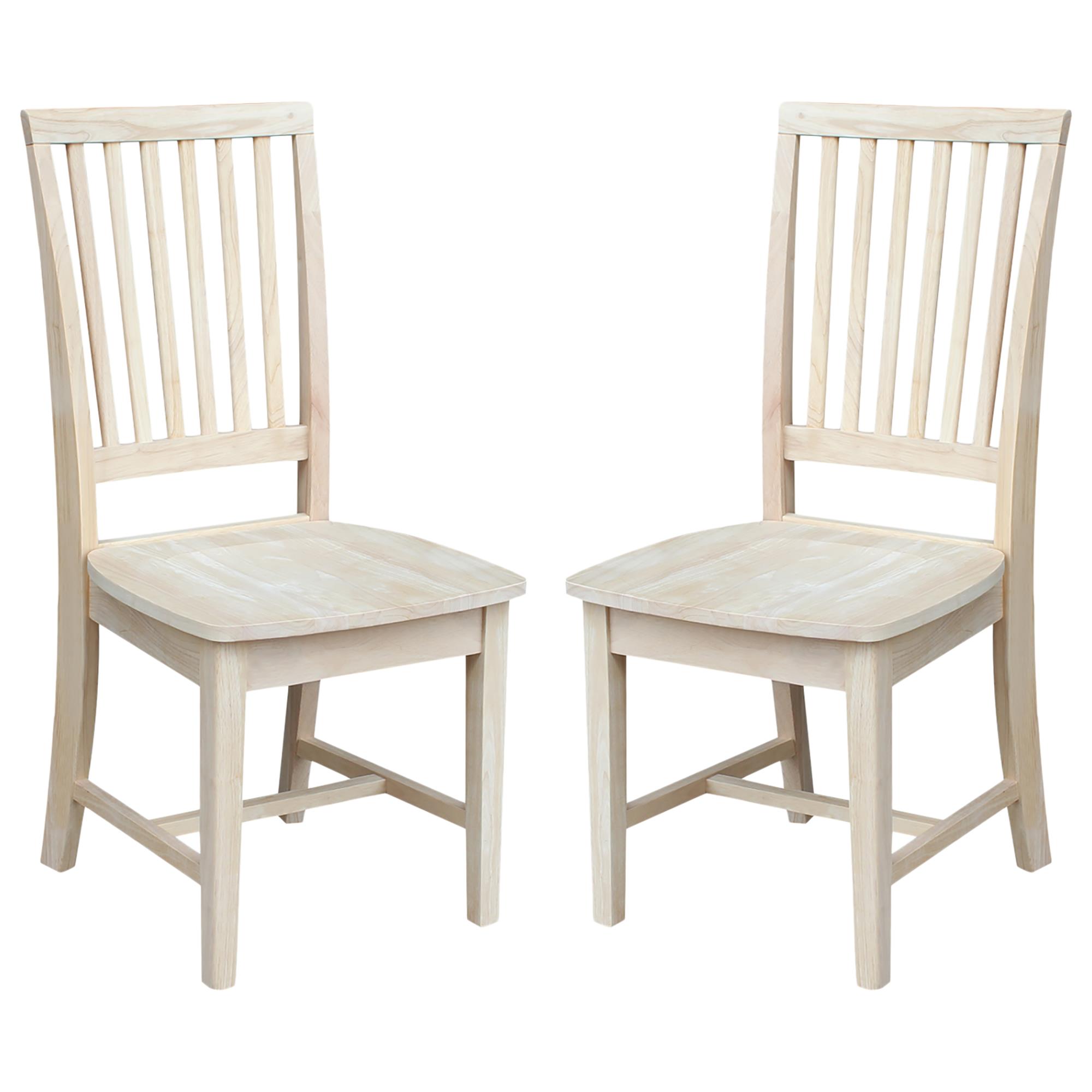 International Concepts Mission Side Chair in Unfinished (Set of 2