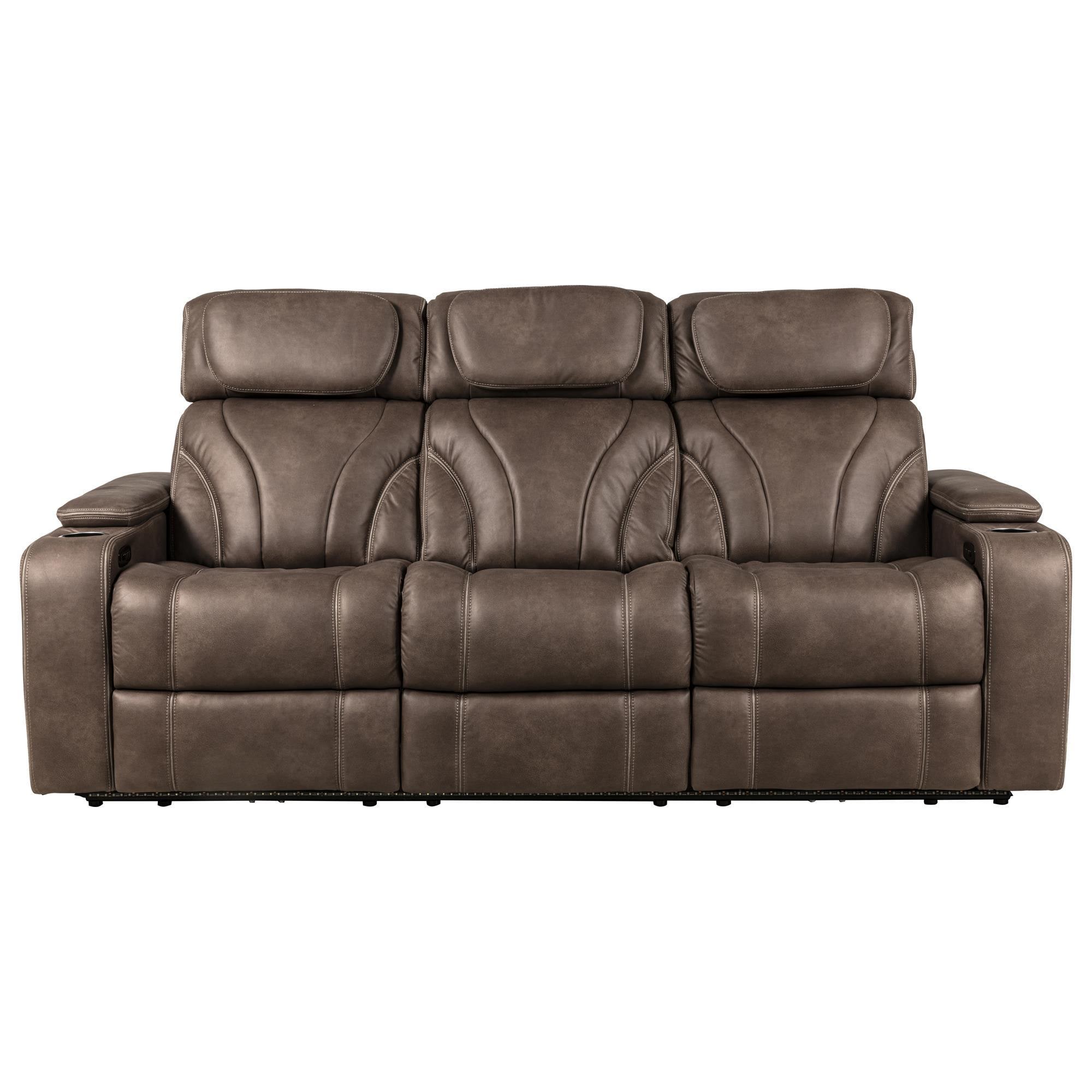 Aurora Furnishings Power Reclining Sofa with Power Headrests in Teramo ...