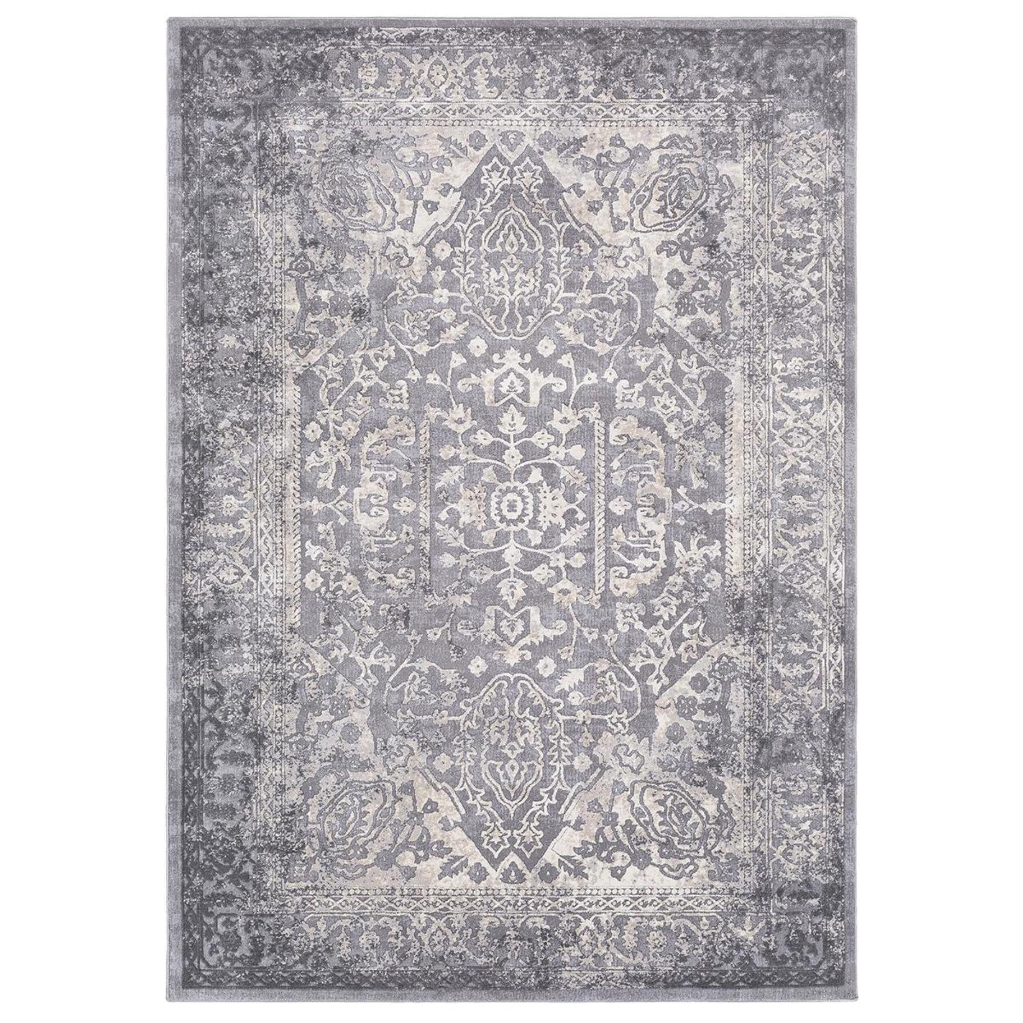 Surya Tibetan TBT-2300 2' x 3' Charcoal, Ivory and Khaki Scatter Rug | NFM