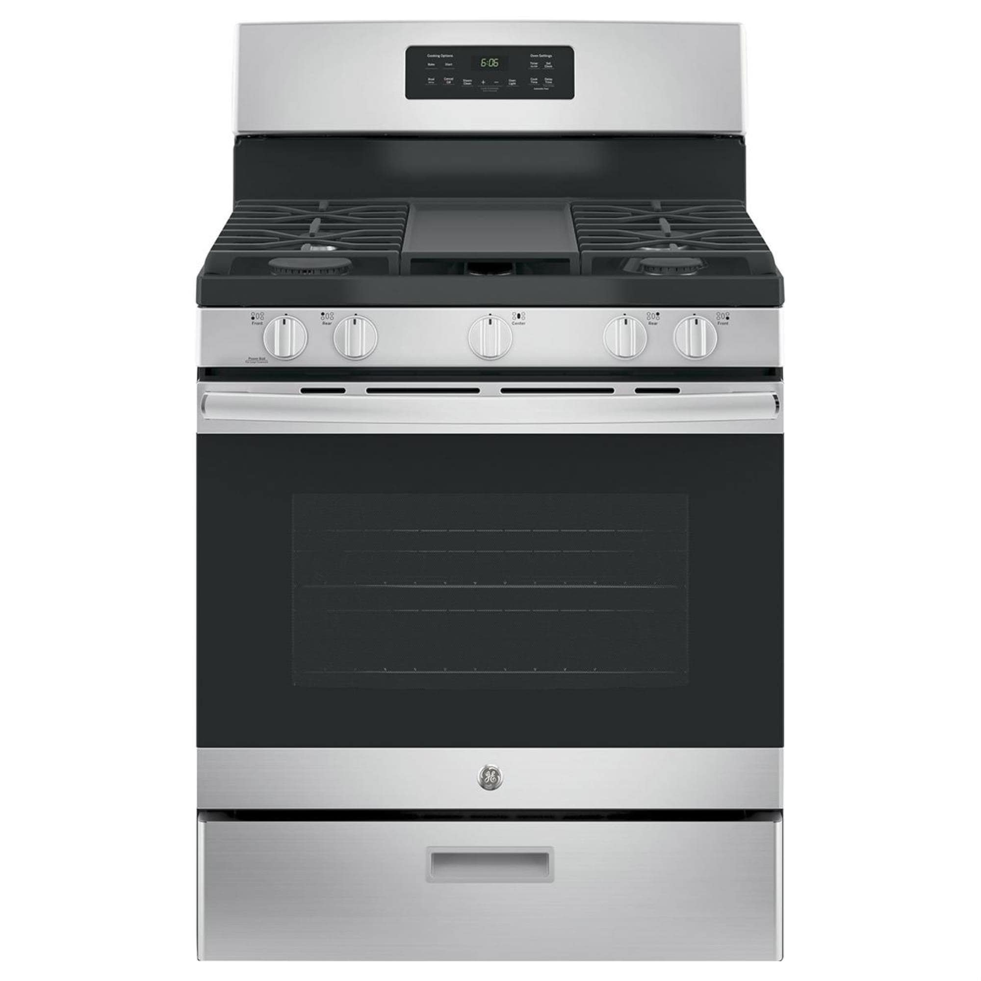 GE Appliances JGBS66REKSS 30 Free-Standing Gas Range with Non-Stick Griddle, Furniture and ApplianceMart