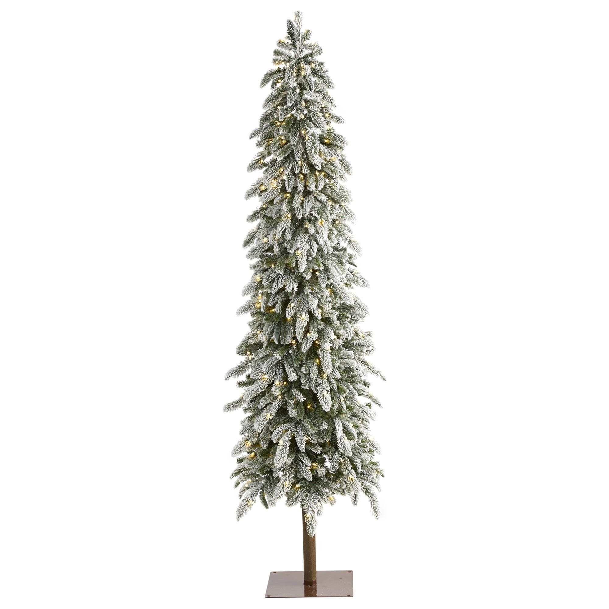 Nearly Natural Inc 7.5' Flocked Washington Alpine Christmas Artificial ...