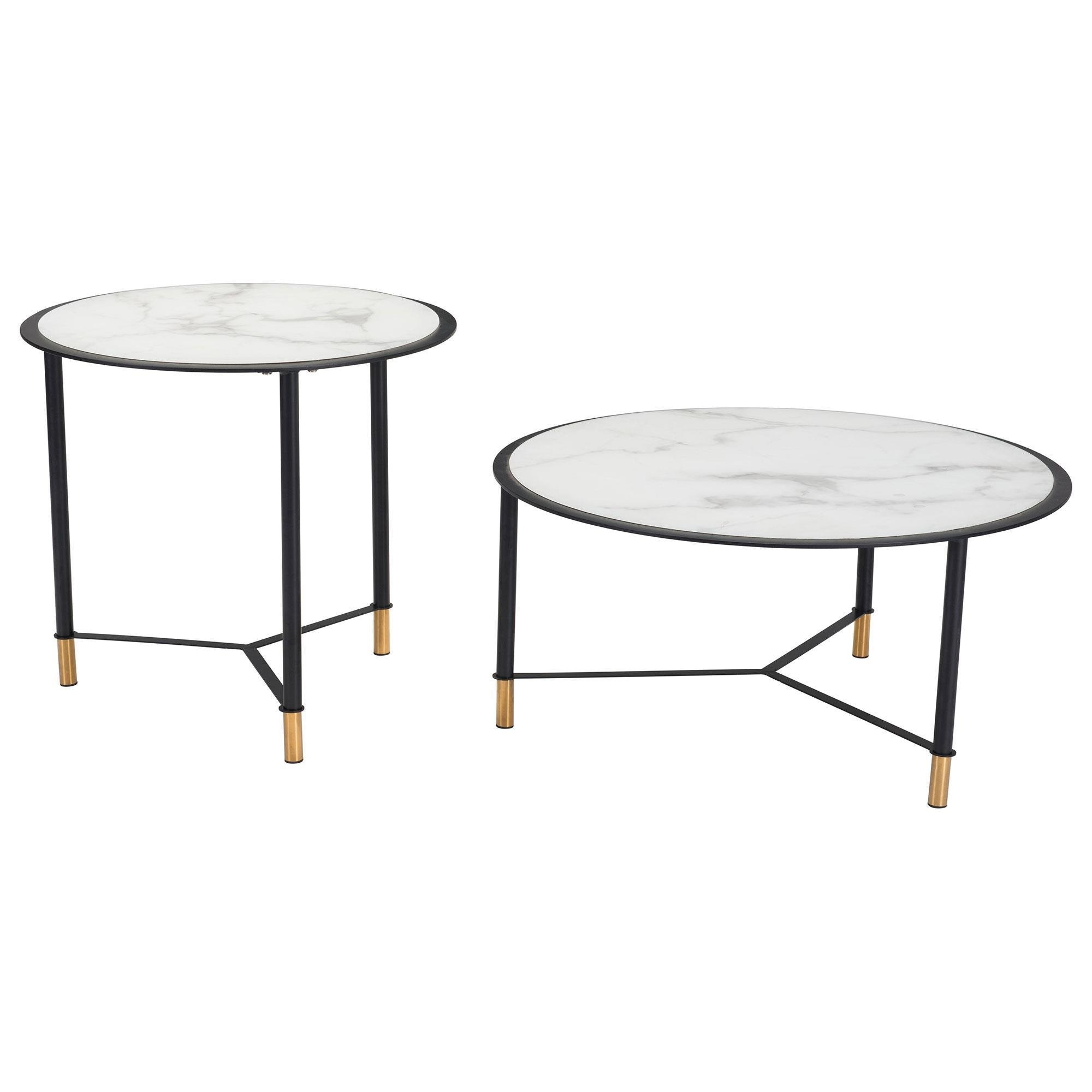 black white and gold coffee table