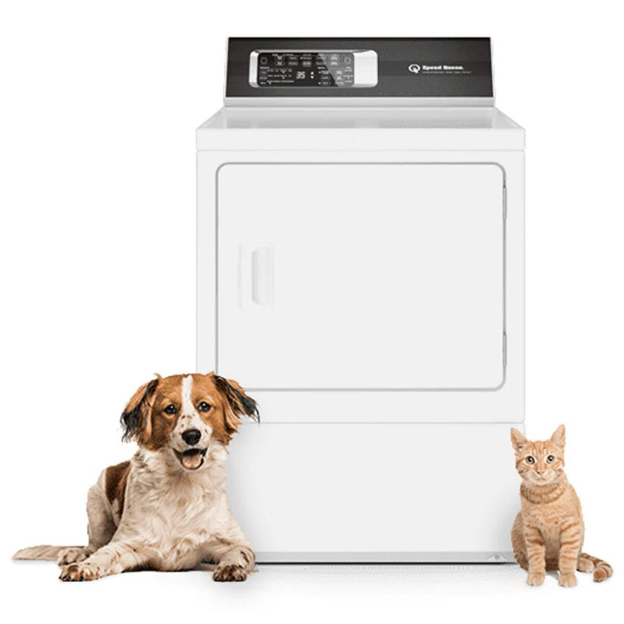 Speed Queen 7.0 Cu. Ft. Front Load Gas Dryer with Pet Plus in White ...