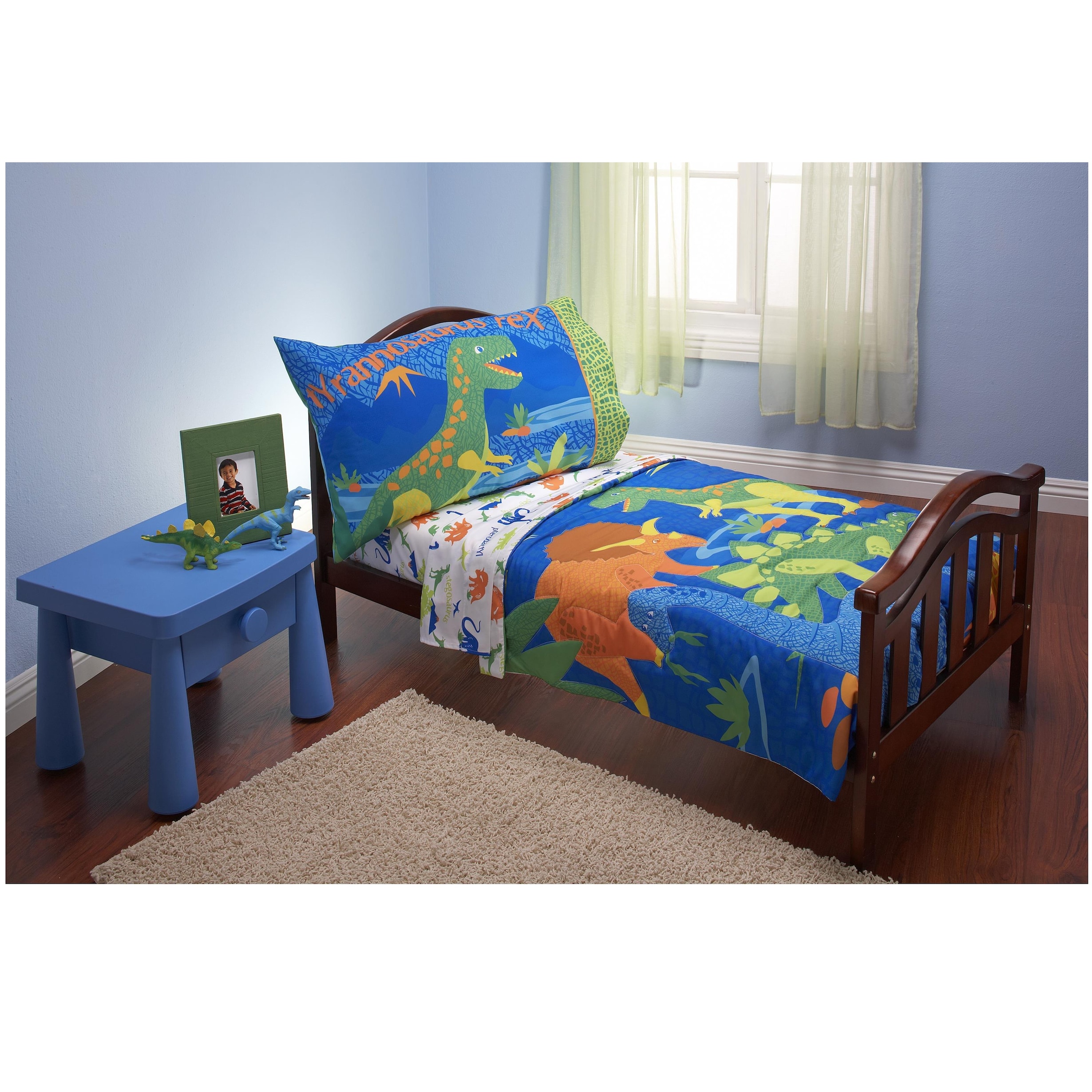 Crown Crafts Dinosaurs 4 Piece Toddler Bed Set | Nebraska Furniture Mart